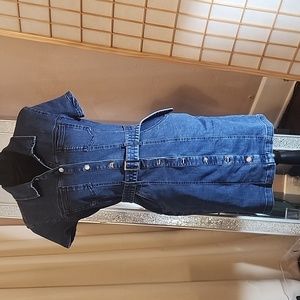 Guess*Denim Belted Snap Up Dress Size M